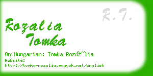 rozalia tomka business card